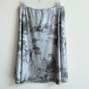Ellen Tracy A Line Silver Grey Skirt XL
